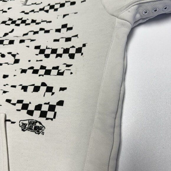 Vans Skate Hoodie Sweatshirt Mens Medium White Full Zip Streetwear Graphic Print - Picture 8 of 16